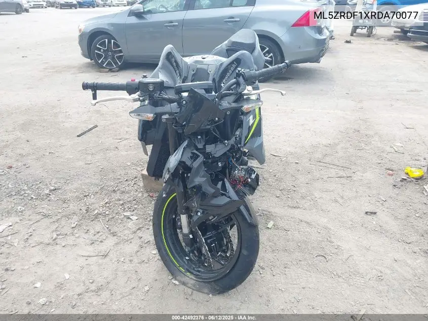 2024 Kawasaki Zr900 F VIN: ML5ZRDF1XRDA70077 Lot: 42492376