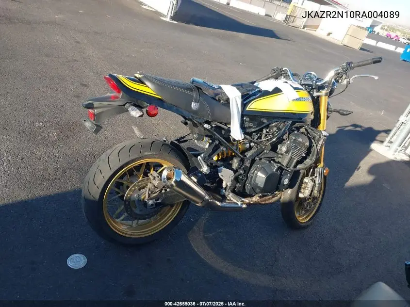 2024 Kawasaki Zr900 N VIN: JKAZR2N10RA004089 Lot: 42655036