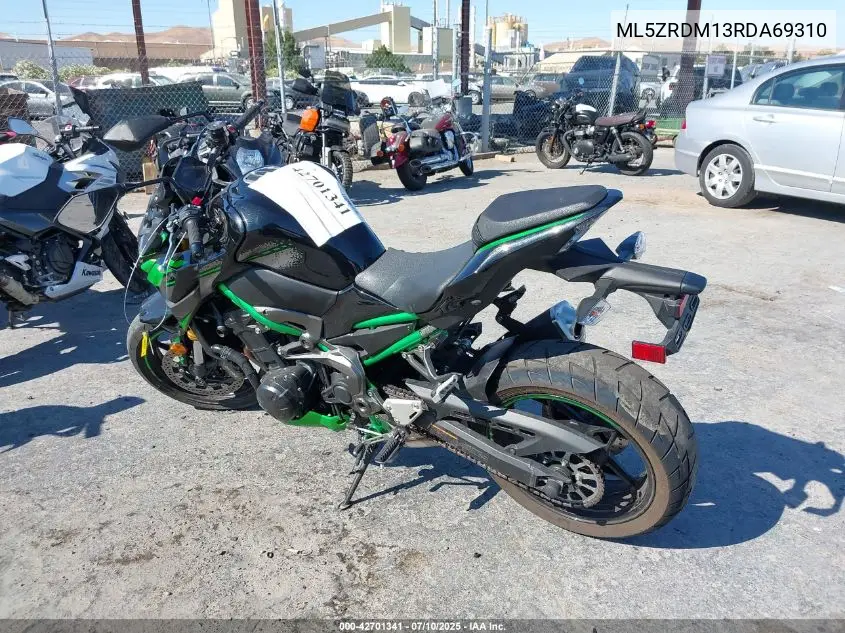 2024 Kawasaki Zr900 M VIN: ML5ZRDM13RDA69310 Lot: 42701341