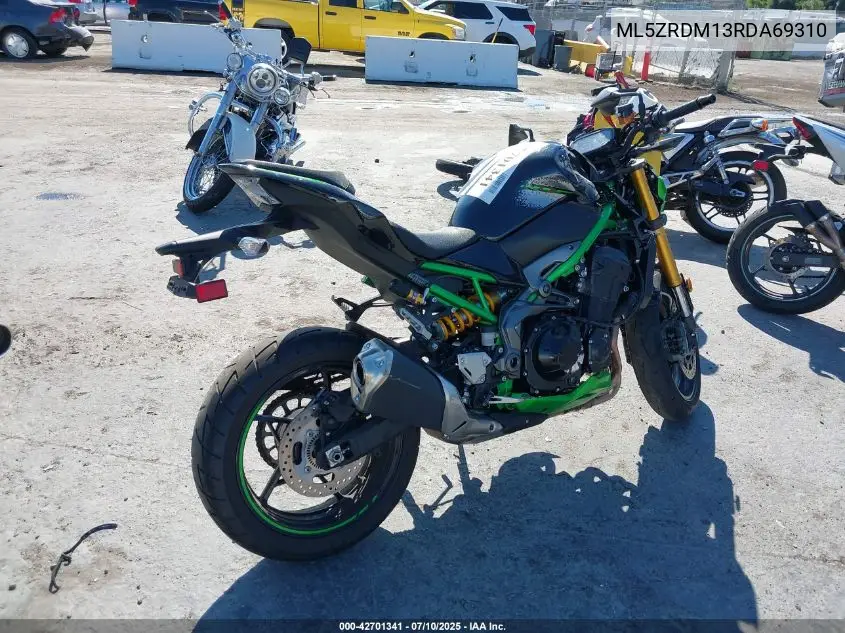 2024 Kawasaki Zr900 M VIN: ML5ZRDM13RDA69310 Lot: 42701341