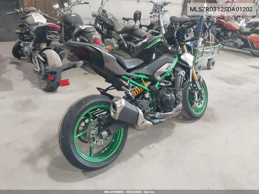 2025 Kawasaki Zr900 T VIN: ML5ZRDT12SDA01202 Lot: 42166650