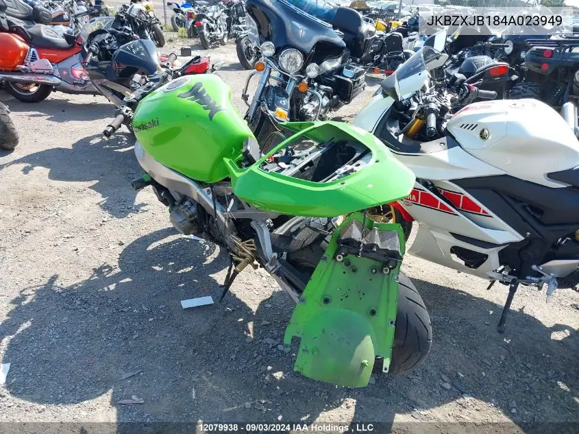 2004 Kawasaki Zx636 B1 VIN: JKBZXJB184A023949 Lot: 12079938