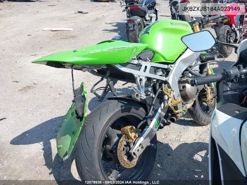2004 Kawasaki Zx636 B1 VIN: JKBZXJB184A023949 Lot: 12079938