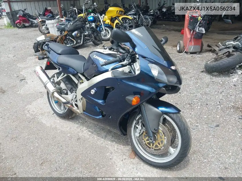 2005 Kawasaki Zx600 J1 VIN: JKAZX4J1X5A056234 Lot: 42598929