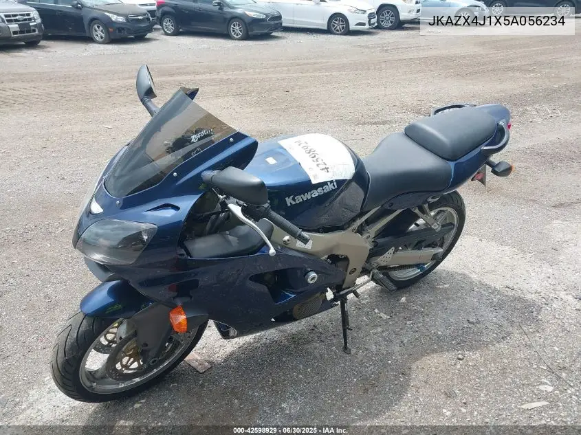 2005 Kawasaki Zx600 J1 VIN: JKAZX4J1X5A056234 Lot: 42598929