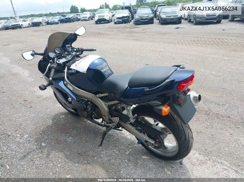 2005 Kawasaki Zx600 J1 VIN: JKAZX4J1X5A056234 Lot: 42598929