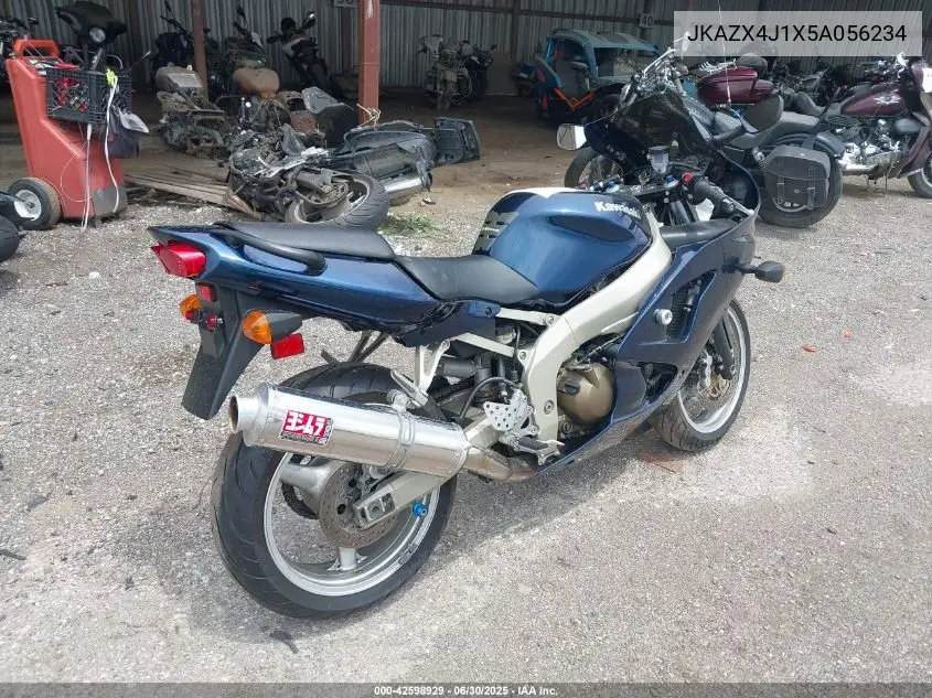 2005 Kawasaki Zx600 J1 VIN: JKAZX4J1X5A056234 Lot: 42598929