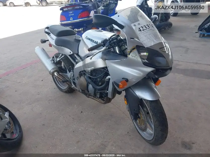 2006 Kawasaki Zx600 J1 VIN: JKAZX4J106A059550 Lot: 42337478