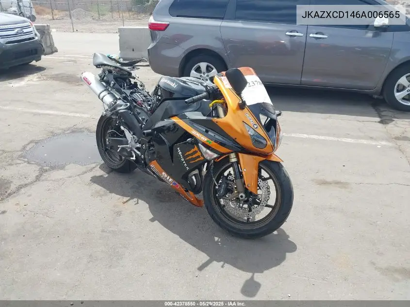 2006 Kawasaki Zx1000 D6F VIN: JKAZXCD146A006565 Lot: 42378550