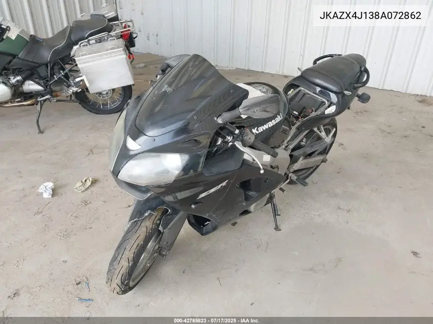 2008 Kawasaki Zx600 J1 VIN: JKAZX4J138A072862 Lot: 42765823