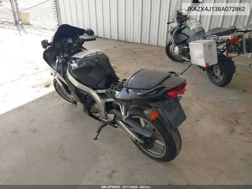 2008 Kawasaki Zx600 J1 VIN: JKAZX4J138A072862 Lot: 42765823