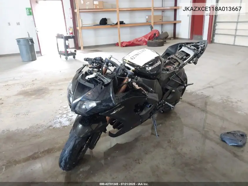 2008 Kawasaki Zx1000 E VIN: JKAZXCE118A013667 Lot: 42781349