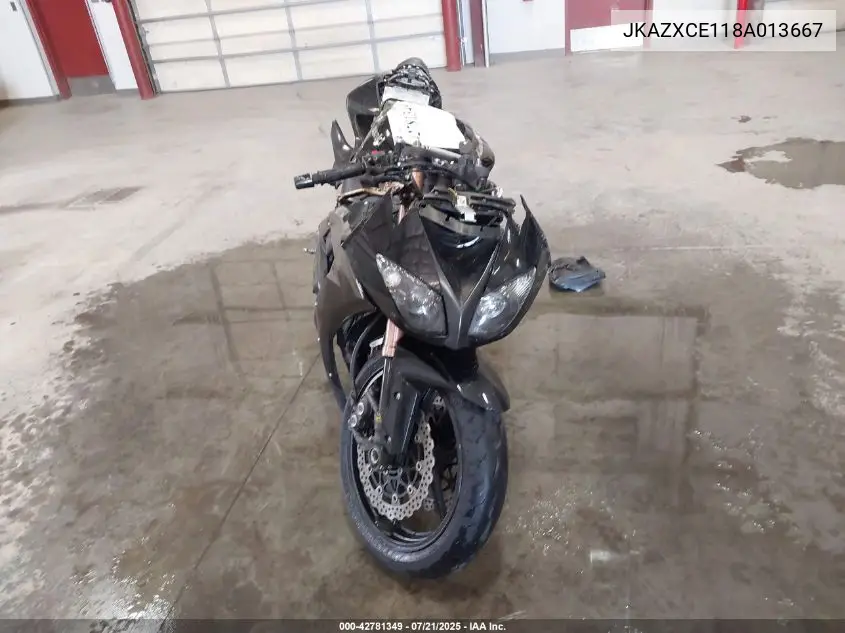 2008 Kawasaki Zx1000 E VIN: JKAZXCE118A013667 Lot: 42781349