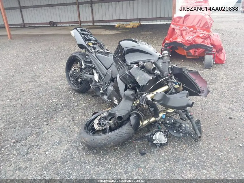 2010 Kawasaki Zx1400 C VIN: JKBZXNC14AA020838 Lot: 42364455