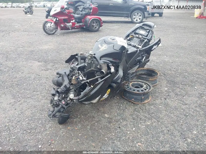 2010 Kawasaki Zx1400 C VIN: JKBZXNC14AA020838 Lot: 42364455