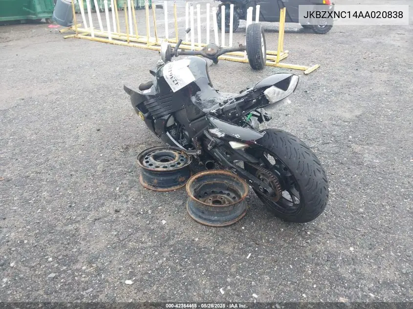 2010 Kawasaki Zx1400 C VIN: JKBZXNC14AA020838 Lot: 42364455