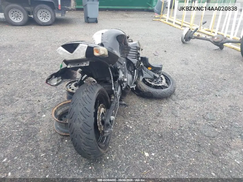 2010 Kawasaki Zx1400 C VIN: JKBZXNC14AA020838 Lot: 42364455