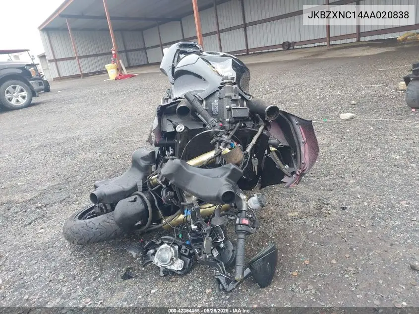 2010 Kawasaki Zx1400 C VIN: JKBZXNC14AA020838 Lot: 42364455