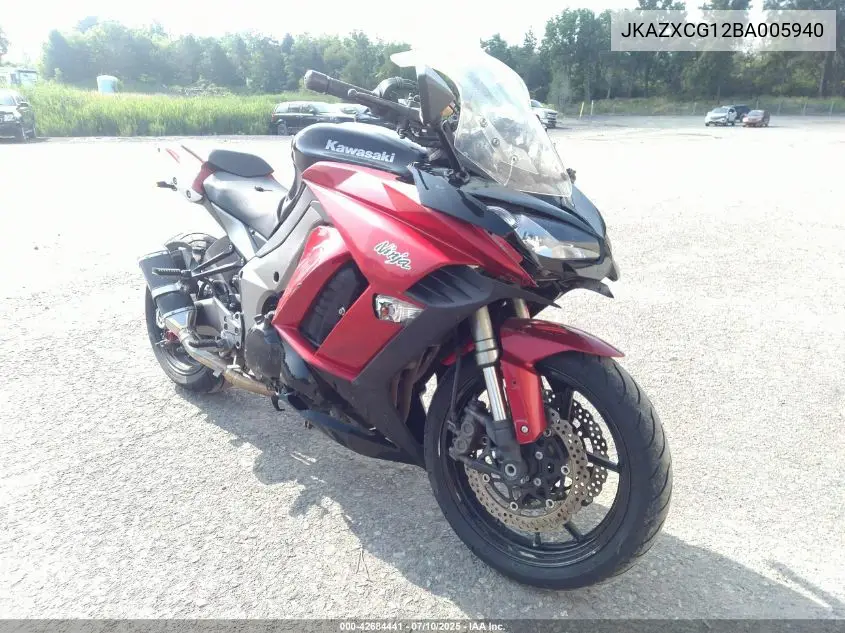 2011 Kawasaki Zx1000 G VIN: JKAZXCG12BA005940 Lot: 42684441