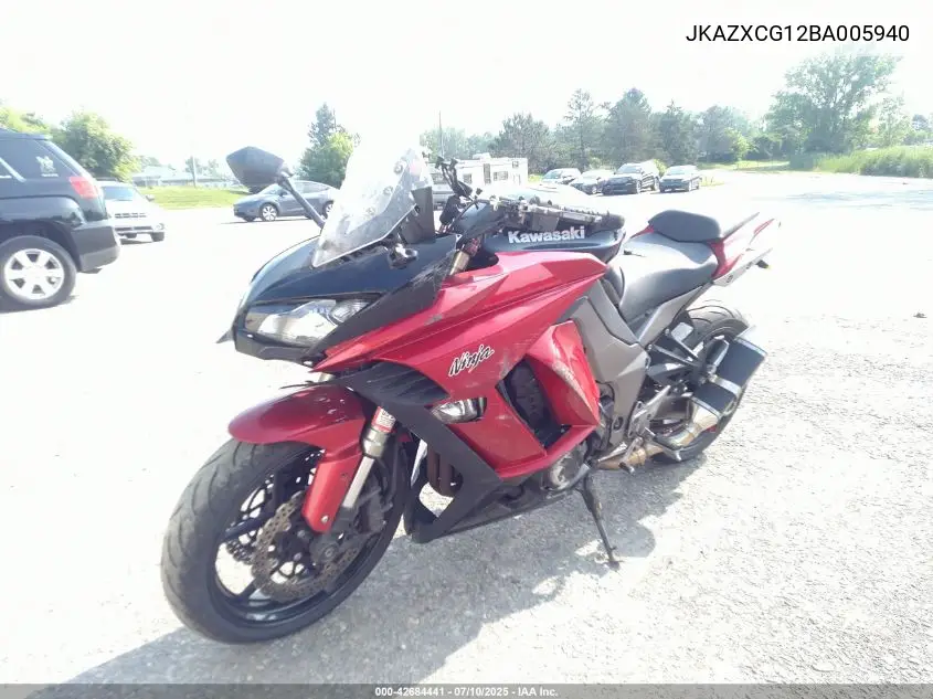 2011 Kawasaki Zx1000 G VIN: JKAZXCG12BA005940 Lot: 42684441