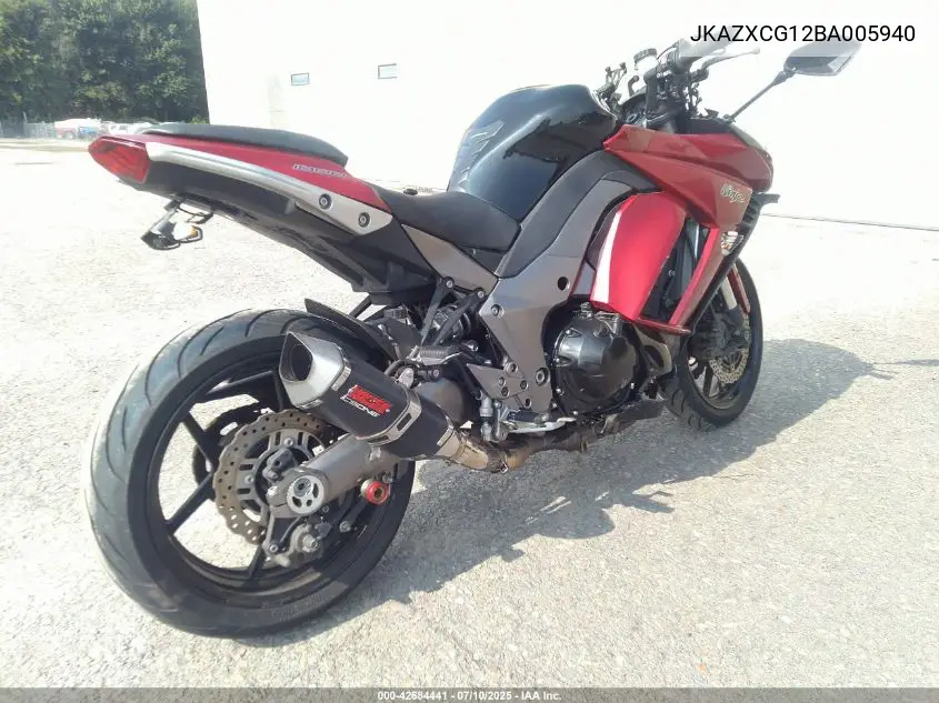 2011 Kawasaki Zx1000 G VIN: JKAZXCG12BA005940 Lot: 42684441