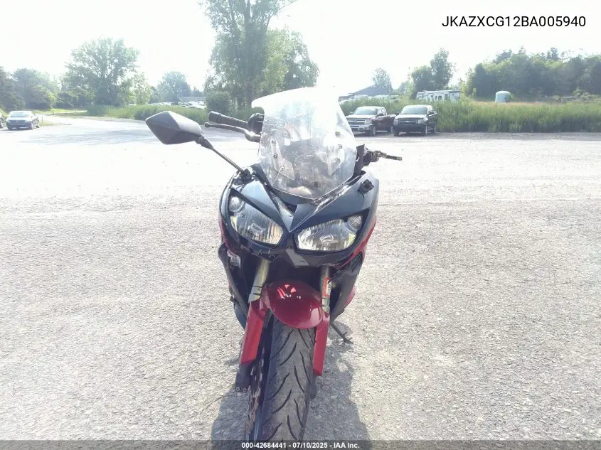 2011 Kawasaki Zx1000 G VIN: JKAZXCG12BA005940 Lot: 42684441