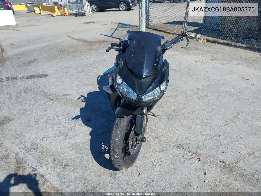 2011 Kawasaki Zx1000 G VIN: JKAZXCG18BA005375 Lot: 42761782
