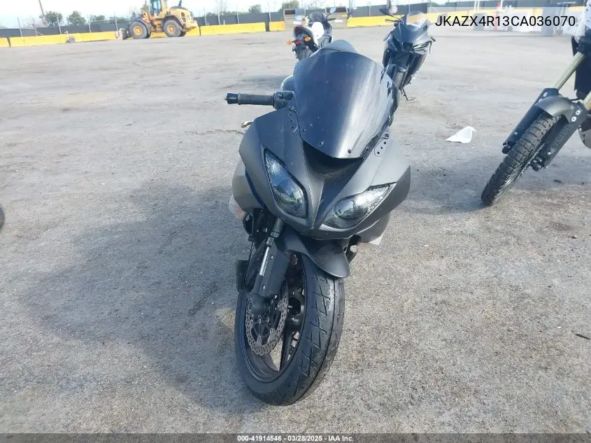 2012 Kawasaki Zx600 R VIN: JKAZX4R13CA036070 Lot: 41914546