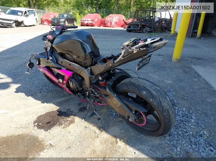 2013 Kawasaki Zx636 E VIN: JKBZXJE15DA001502 Lot: 42647563