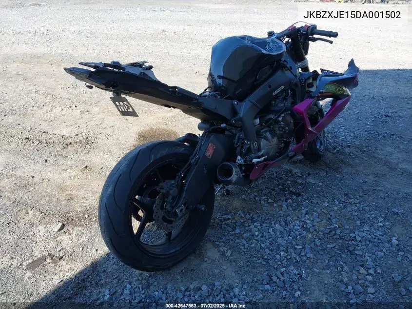 2013 Kawasaki Zx636 E VIN: JKBZXJE15DA001502 Lot: 42647563