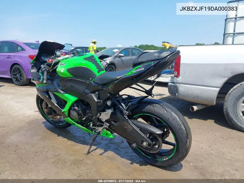 2013 Kawasaki Zx636 F VIN: JKBZXJF19DA000383 Lot: 42760072