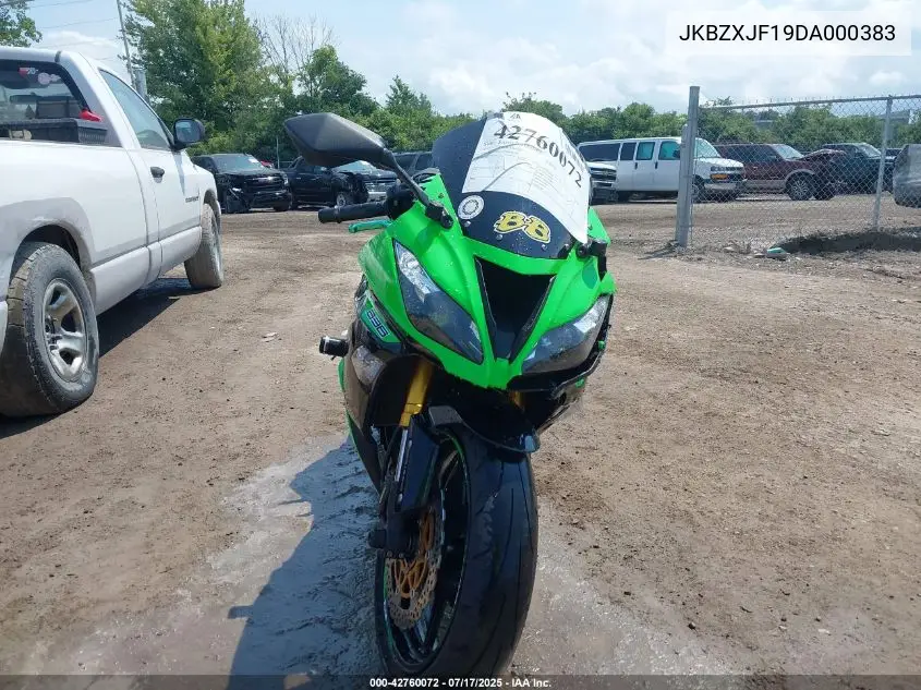 2013 Kawasaki Zx636 F VIN: JKBZXJF19DA000383 Lot: 42760072