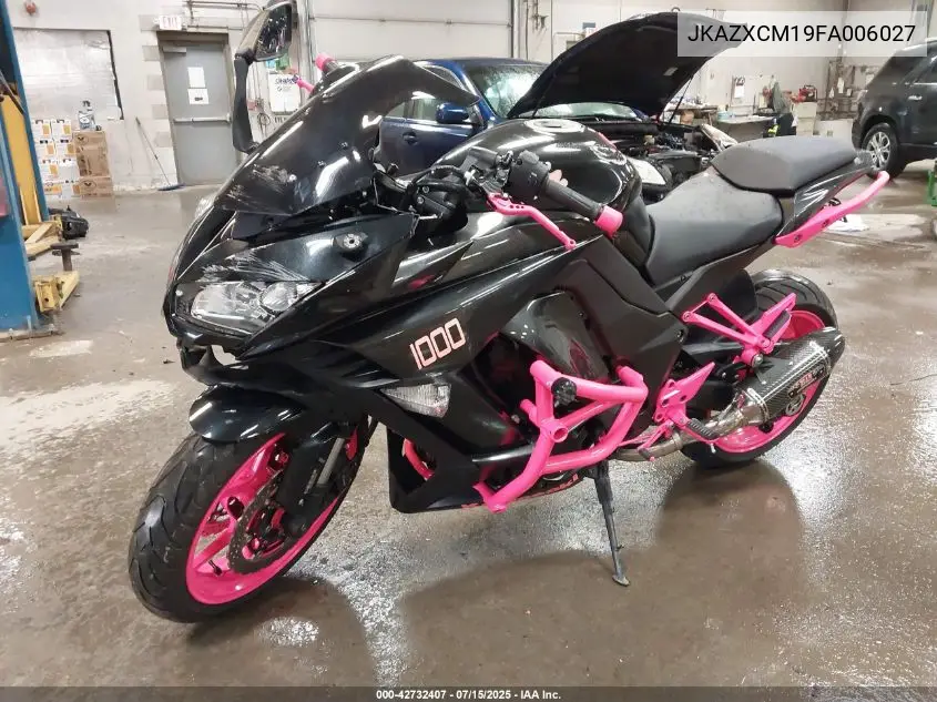 2015 Kawasaki Zx1000 M VIN: JKAZXCM19FA006027 Lot: 42732407