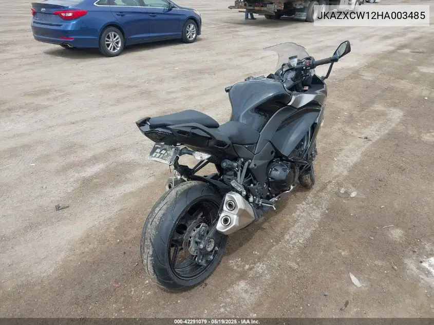 2017 Kawasaki Zx1000 W VIN: JKAZXCW12HA003485 Lot: 42291079