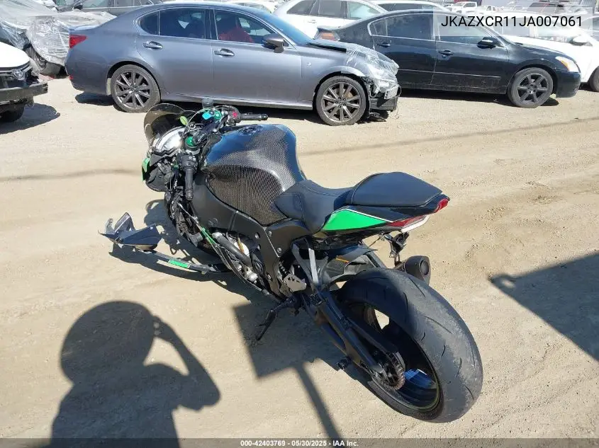 2018 Kawasaki Zx1000 R VIN: JKAZXCR11JA007061 Lot: 42403769