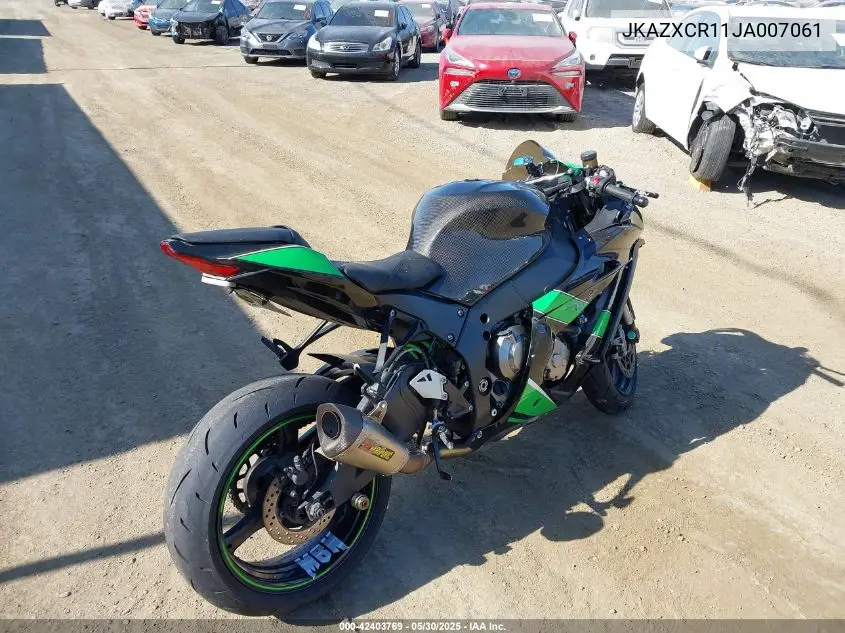 2018 Kawasaki Zx1000 R VIN: JKAZXCR11JA007061 Lot: 42403769