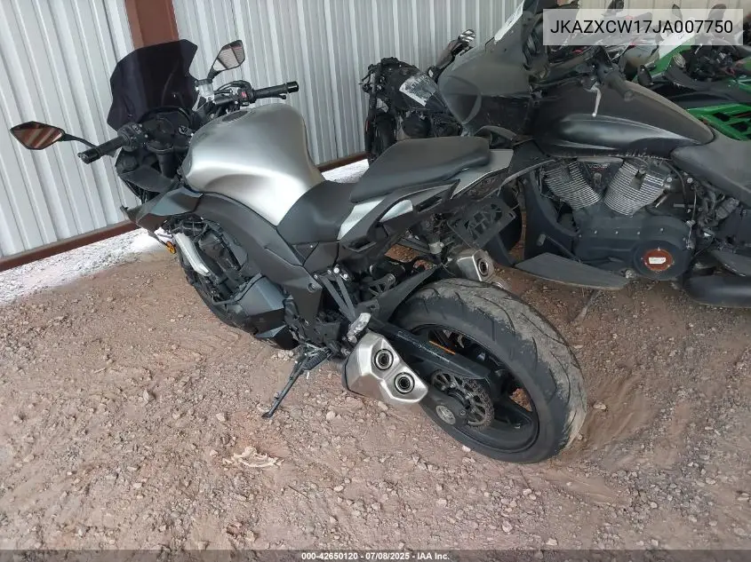 2018 Kawasaki Zx1000 W VIN: JKAZXCW17JA007750 Lot: 42650120