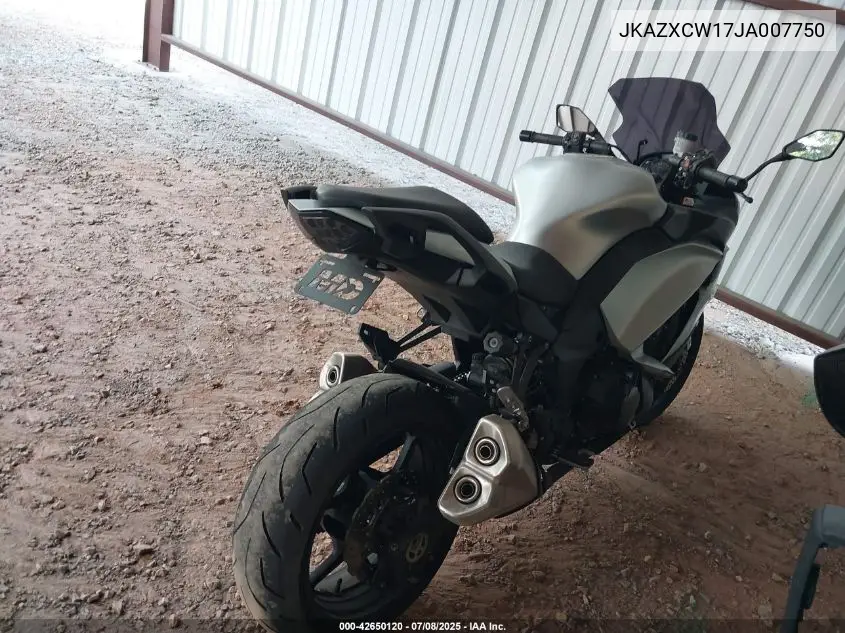 2018 Kawasaki Zx1000 W VIN: JKAZXCW17JA007750 Lot: 42650120