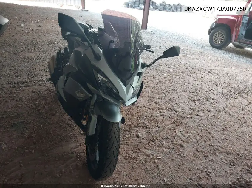 2018 Kawasaki Zx1000 W VIN: JKAZXCW17JA007750 Lot: 42650120
