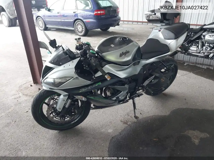 2018 Kawasaki Zx636 E VIN: JKBZXJE10JA027422 Lot: 42655010