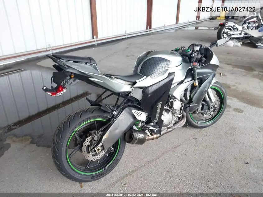 2018 Kawasaki Zx636 E VIN: JKBZXJE10JA027422 Lot: 42655010