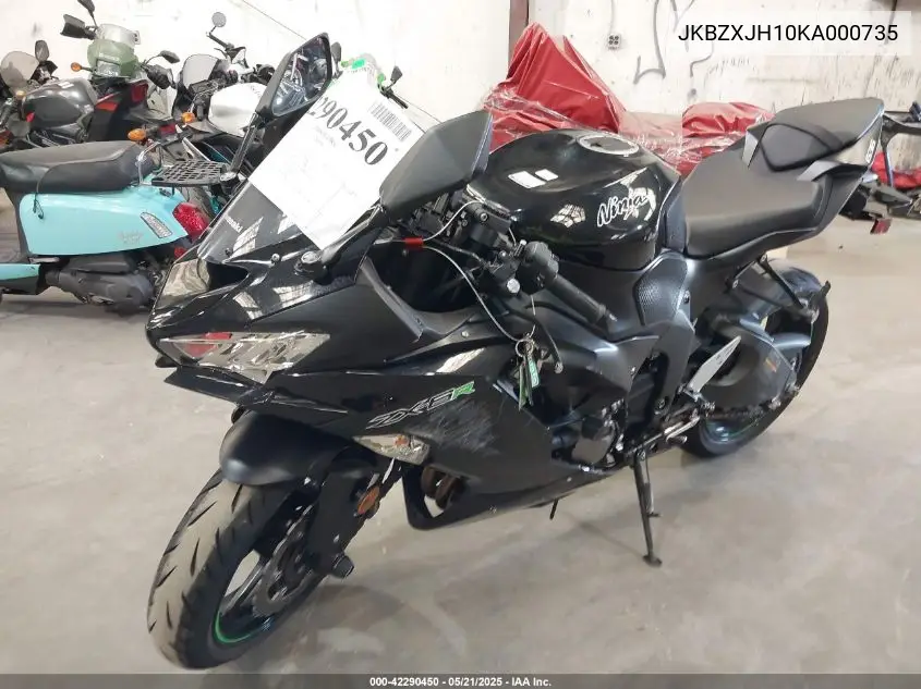 2019 Kawasaki Zx636 K VIN: JKBZXJH10KA000735 Lot: 42290450