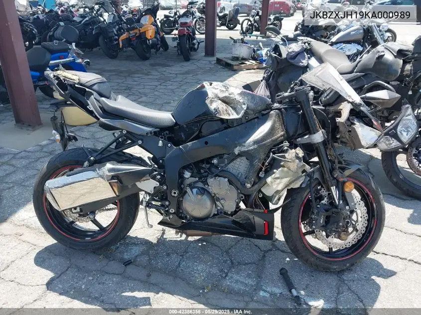 2019 Kawasaki Zx636 K VIN: JKBZXJH19KA000989 Lot: 42386356