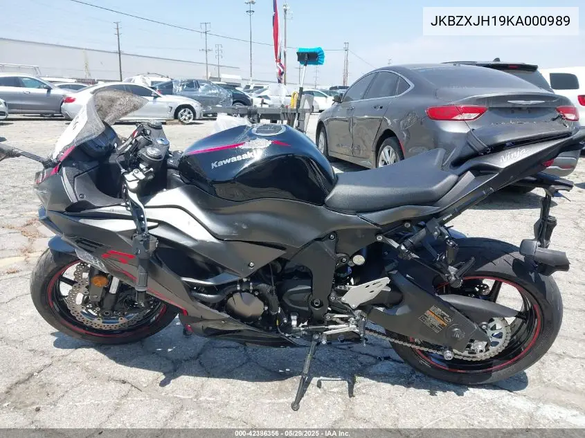 2019 Kawasaki Zx636 K VIN: JKBZXJH19KA000989 Lot: 42386356
