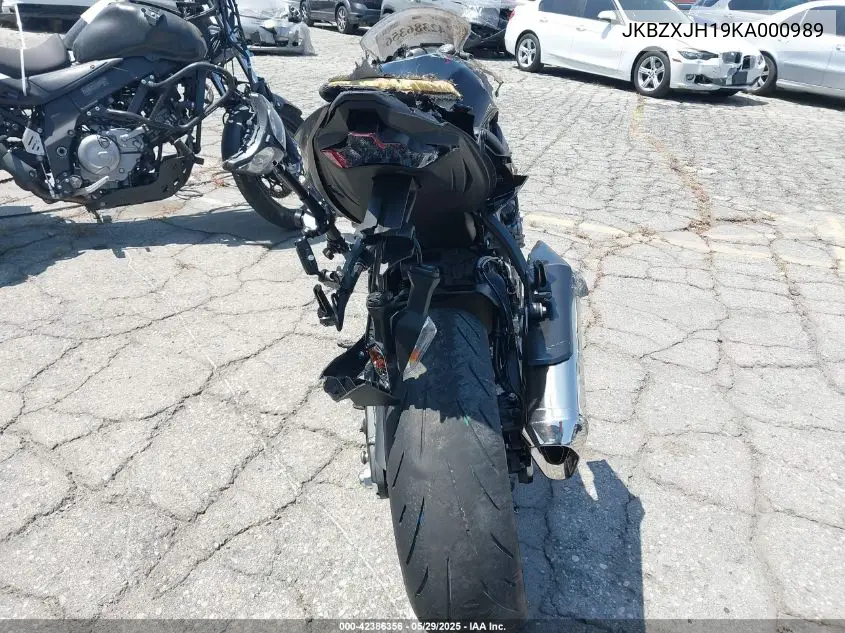 2019 Kawasaki Zx636 K VIN: JKBZXJH19KA000989 Lot: 42386356