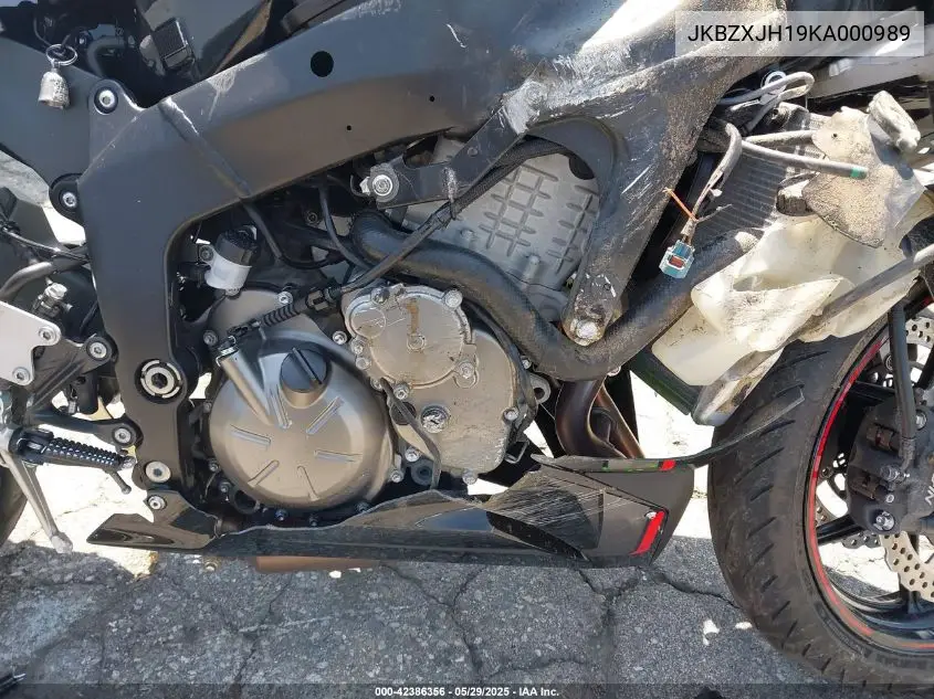 2019 Kawasaki Zx636 K VIN: JKBZXJH19KA000989 Lot: 42386356