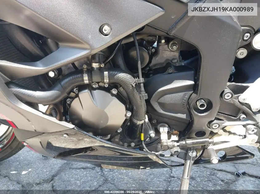 2019 Kawasaki Zx636 K VIN: JKBZXJH19KA000989 Lot: 42386356