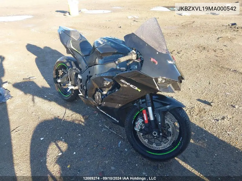 2021 Kawasaki Zx1002 L VIN: JKBZXVL19MA000542 Lot: 12089274