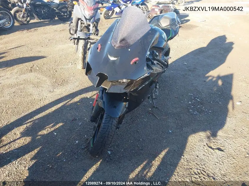 2021 Kawasaki Zx1002 L VIN: JKBZXVL19MA000542 Lot: 12089274