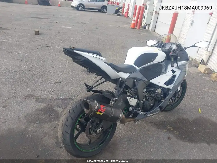 2021 Kawasaki Zx636 K VIN: JKBZXJH18MA009069 Lot: 42729556